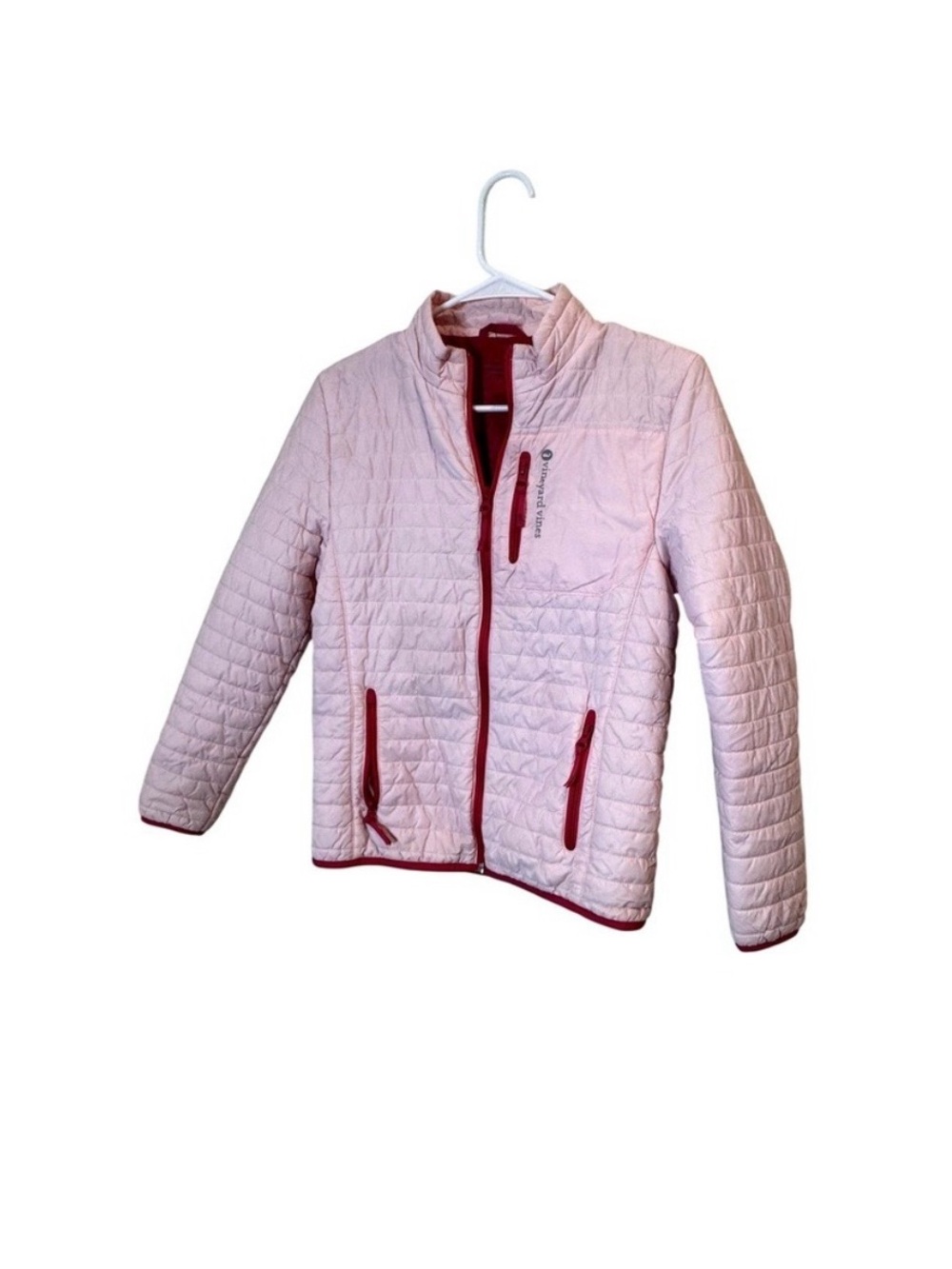 Vineyard Vines Girls Light Weight Pink Quilted Puffer Jacket size XL